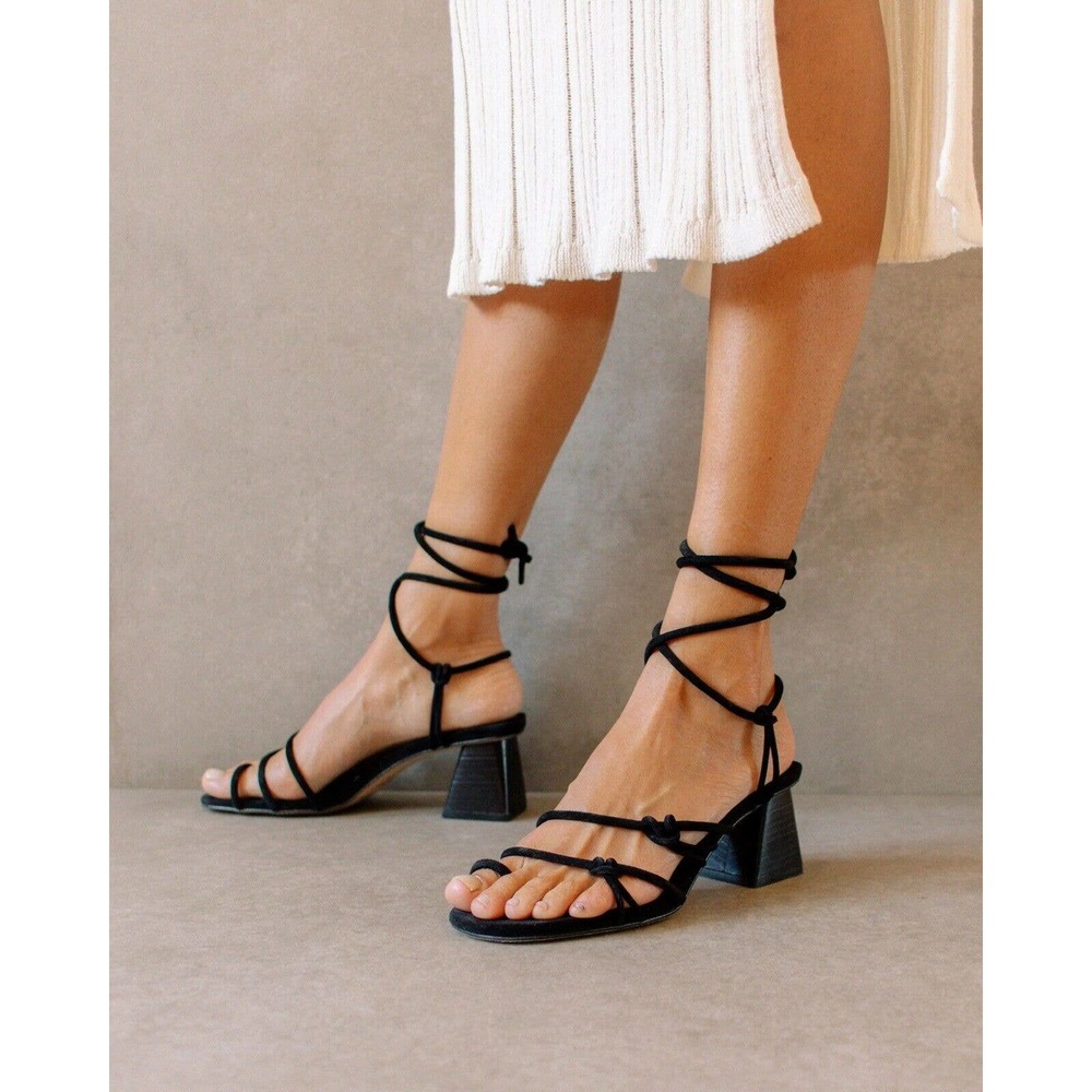 ALOHAS Goldie Sandal in Black Wrap Around